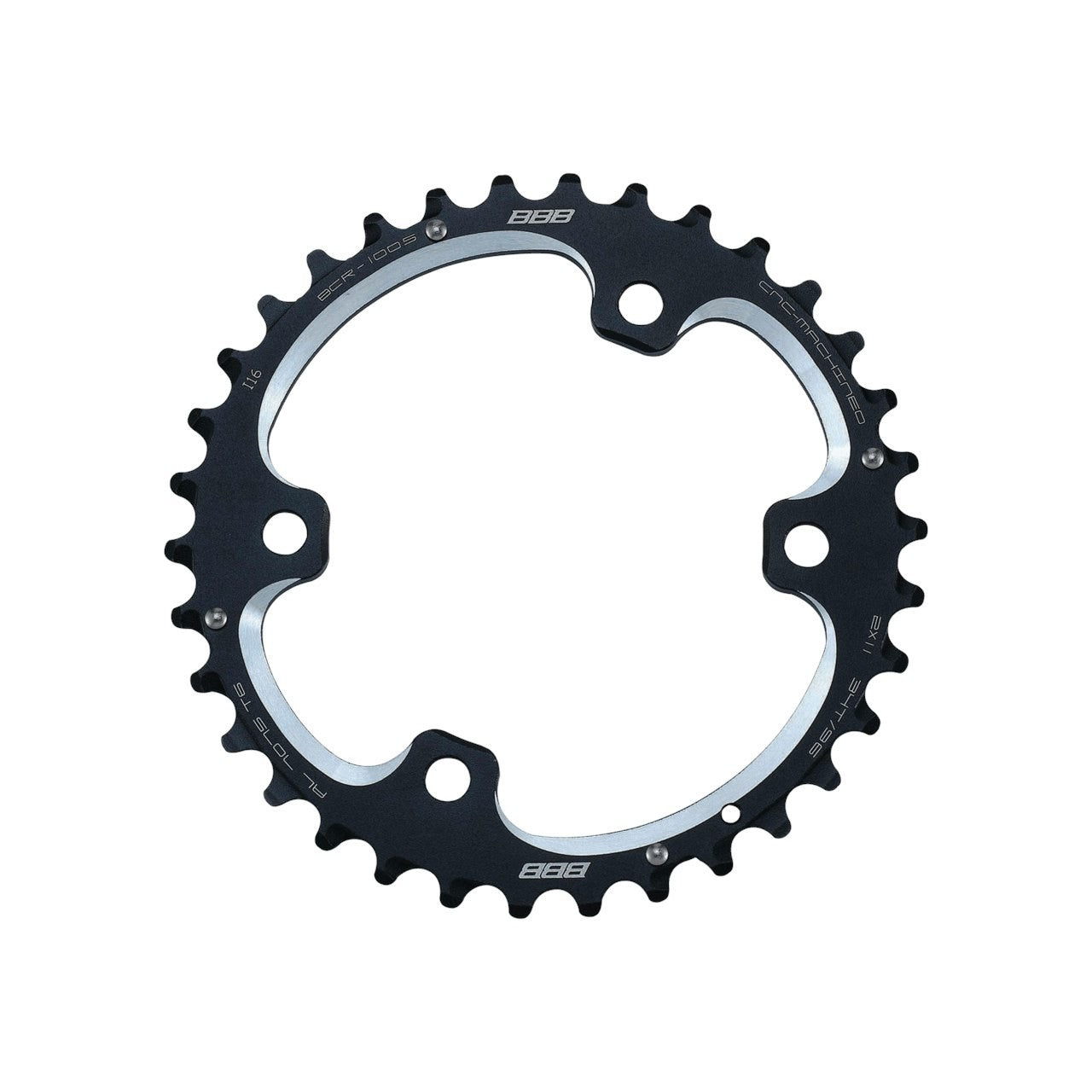 BBB Cycling BCR-100S MTB Gear Chainring Shimano XT M8000 96PCD - 34T Black