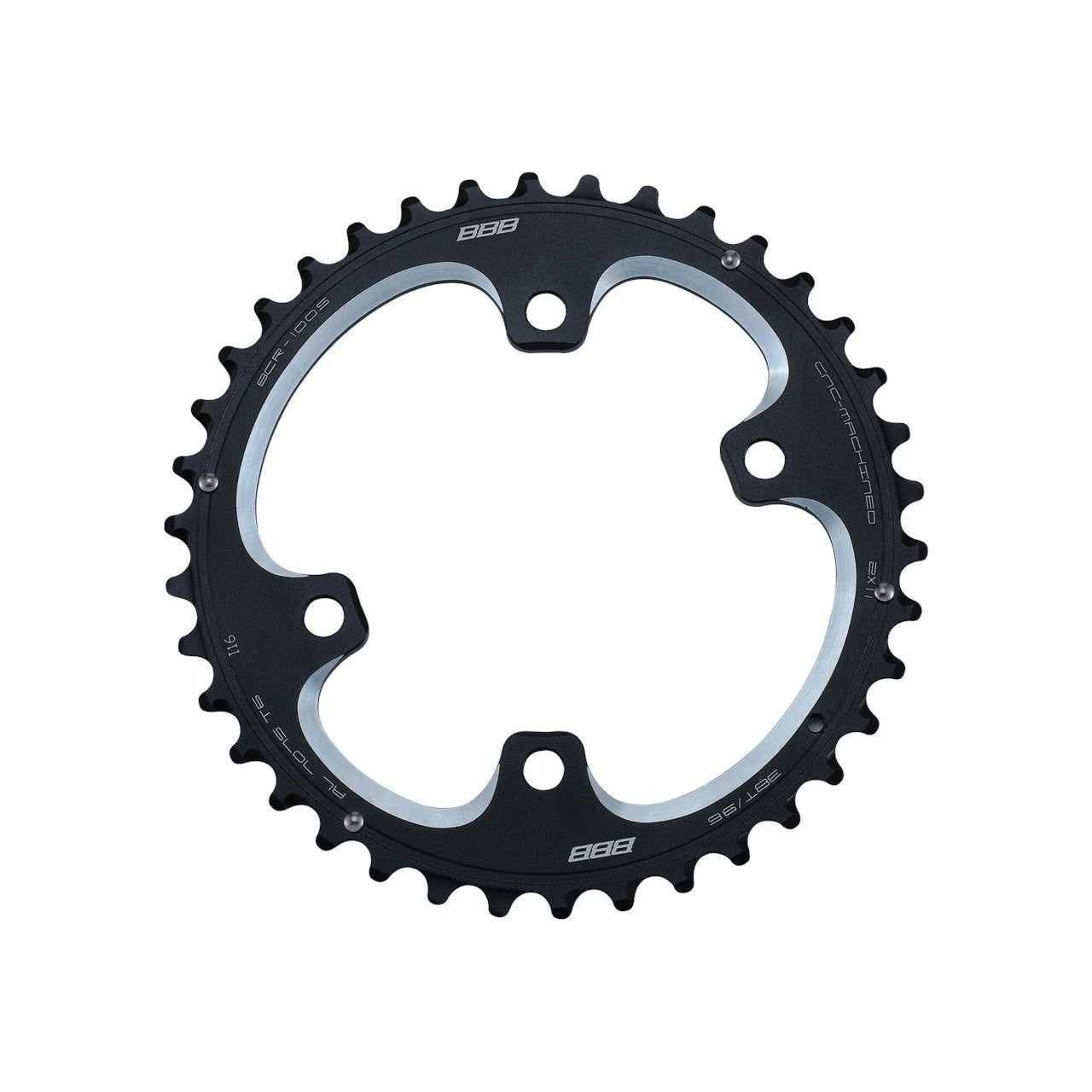 BBB Cycling BCR-100S MTB Gear Chainring Shimano XT M8000 96PCD - 38T Black