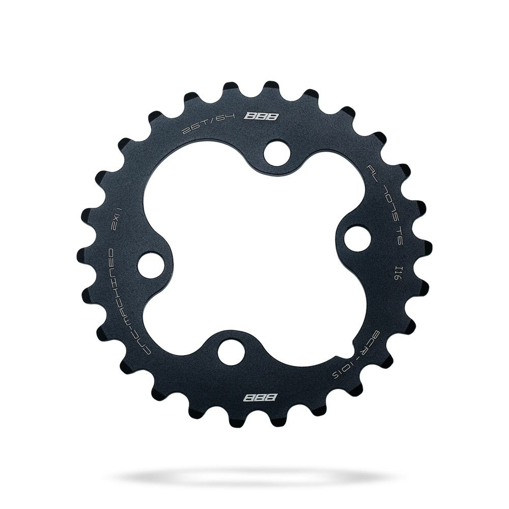 BBB Cycling BCR-101S MTB Gear Chainring Shimano XT M8000 64PCD - 26T Black
