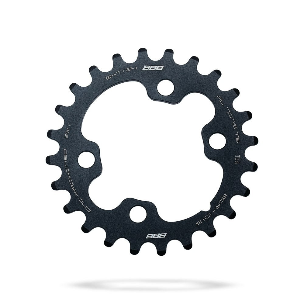 BBB Cycling BCR-101S MTB Gear Chainring Shimano XT M8000 64PCD - 24T Black