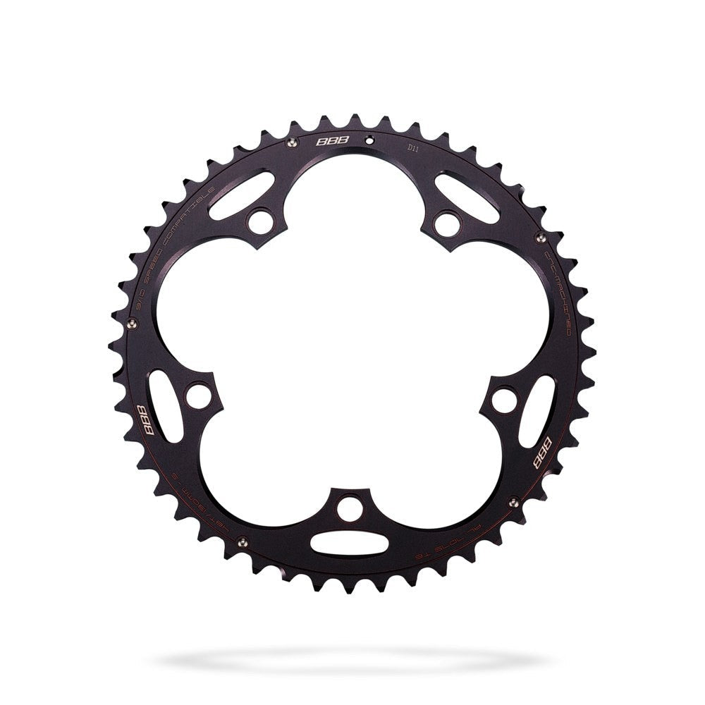 BBB Cycling BCR-11L RoadGear Shiman Sram 9/10 Speed 130 PCD Large Chainring - 48T Black