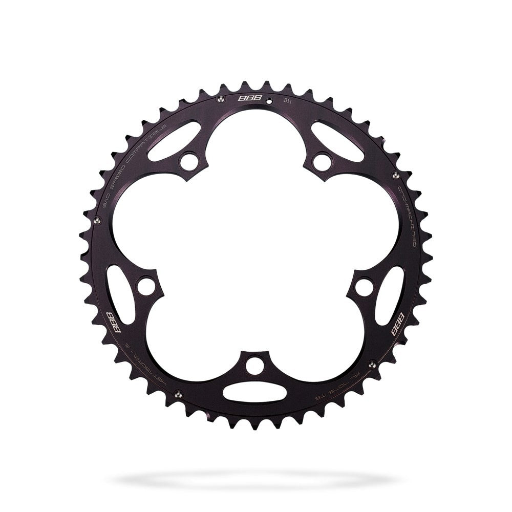 BBB Cycling BCR-11L RoadGear Shiman Sram 9/10 Speed 130 PCD Large Chainring - 49T Black