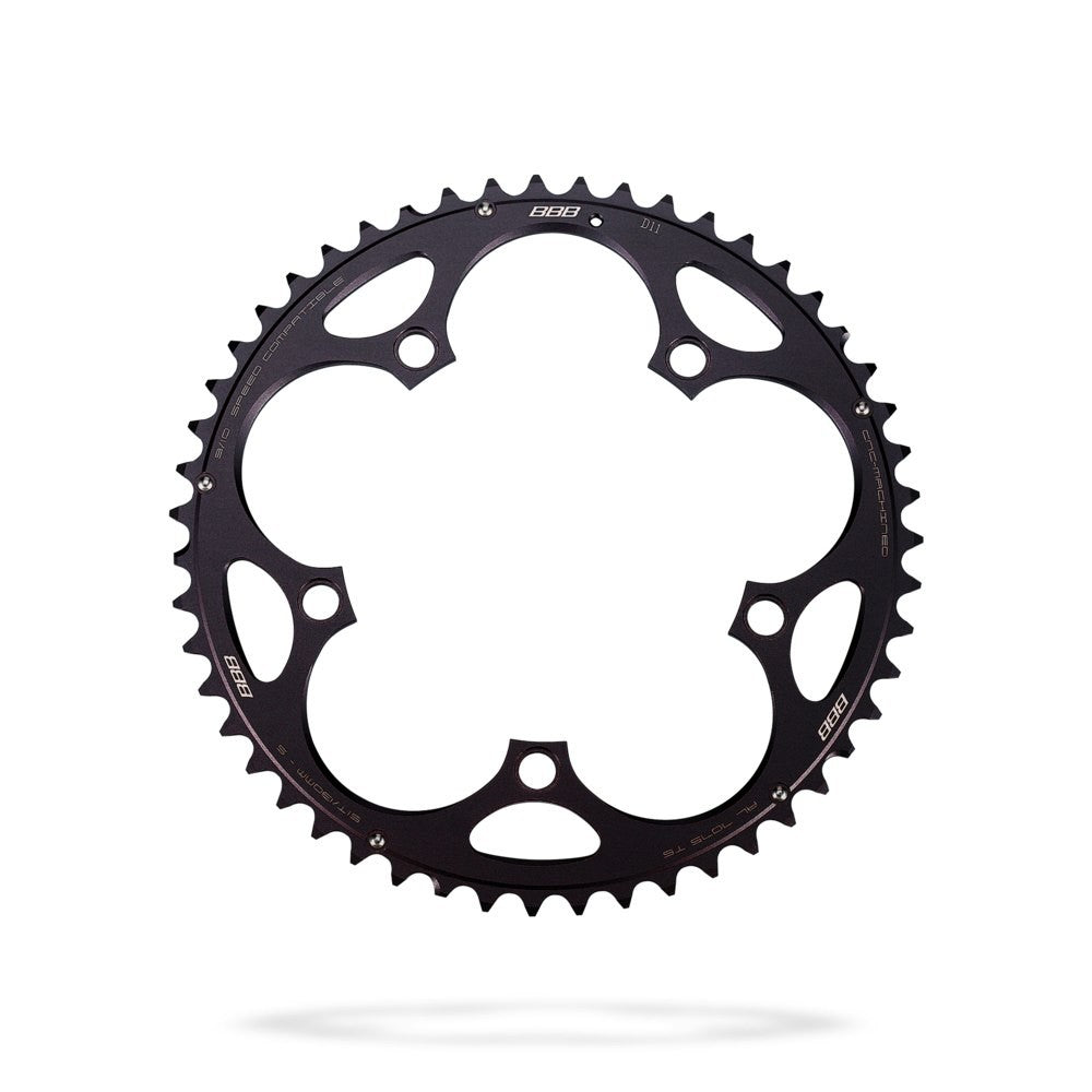 BBB Cycling BCR-11L RoadGear Shiman Sram 9/10 Speed 130 PCD Large Chainring - 51T Black