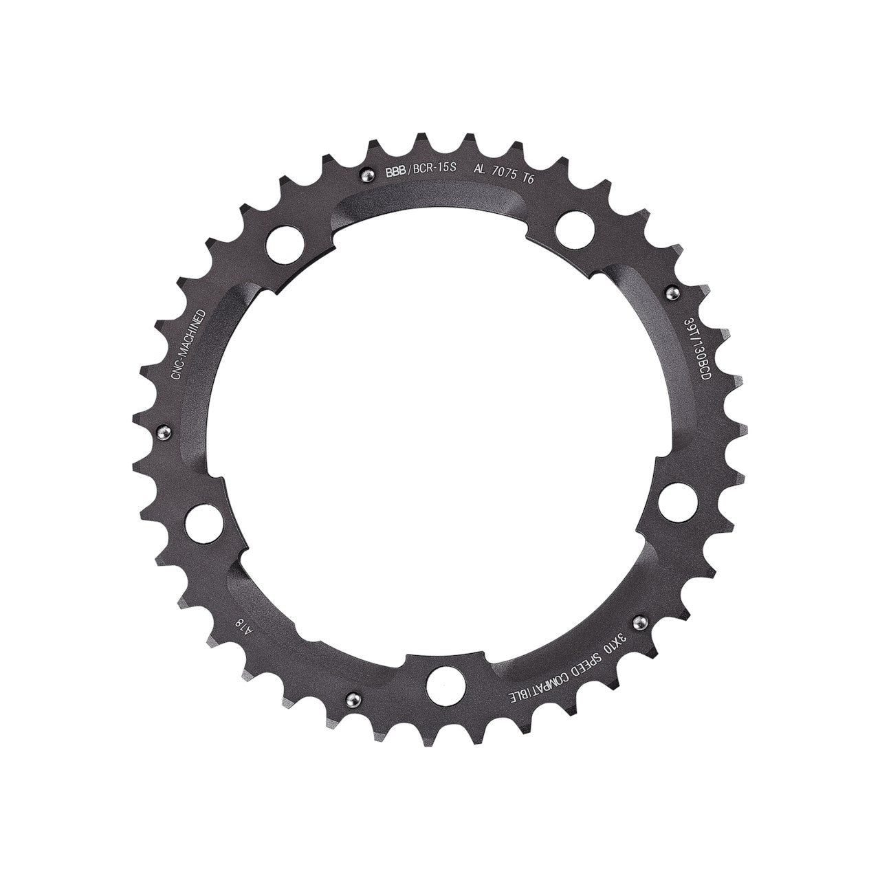BBB Cycling BCR-15S.39 Triple Gear Chainring 105 5703 - 39T/130 Black