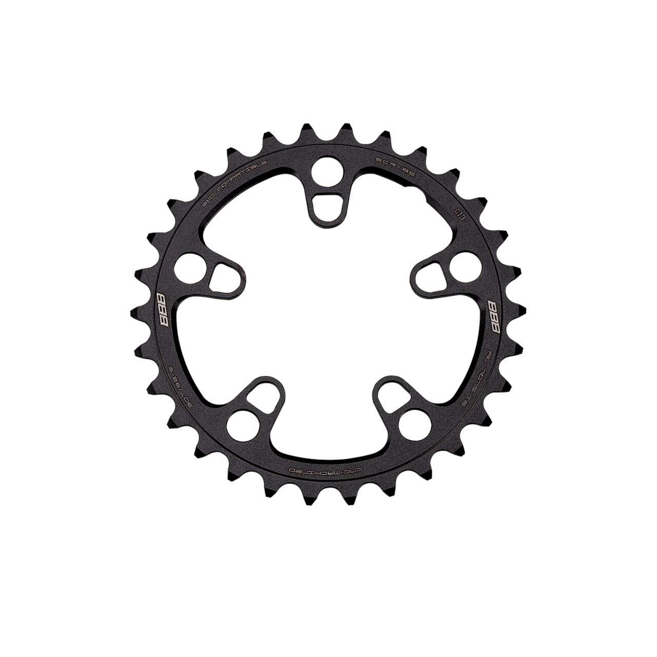 BBB Cycling BCR-18S.30 Triple Gear Chainrings Ultegra 92MM - 30T Black