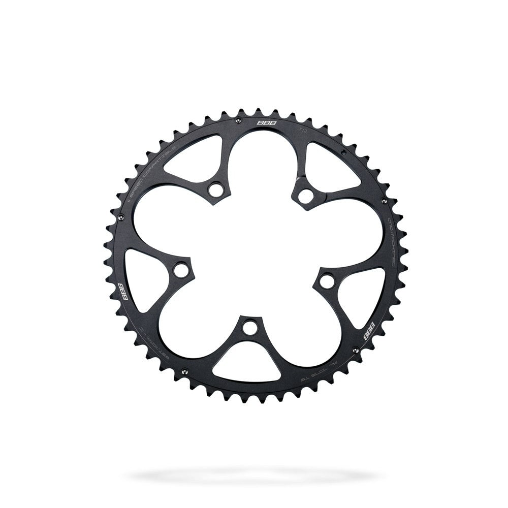 BBB Cycling BCR-33L CompactGear Campagnolo 11 Speed 110 PCD Large Chainring - 53T Black