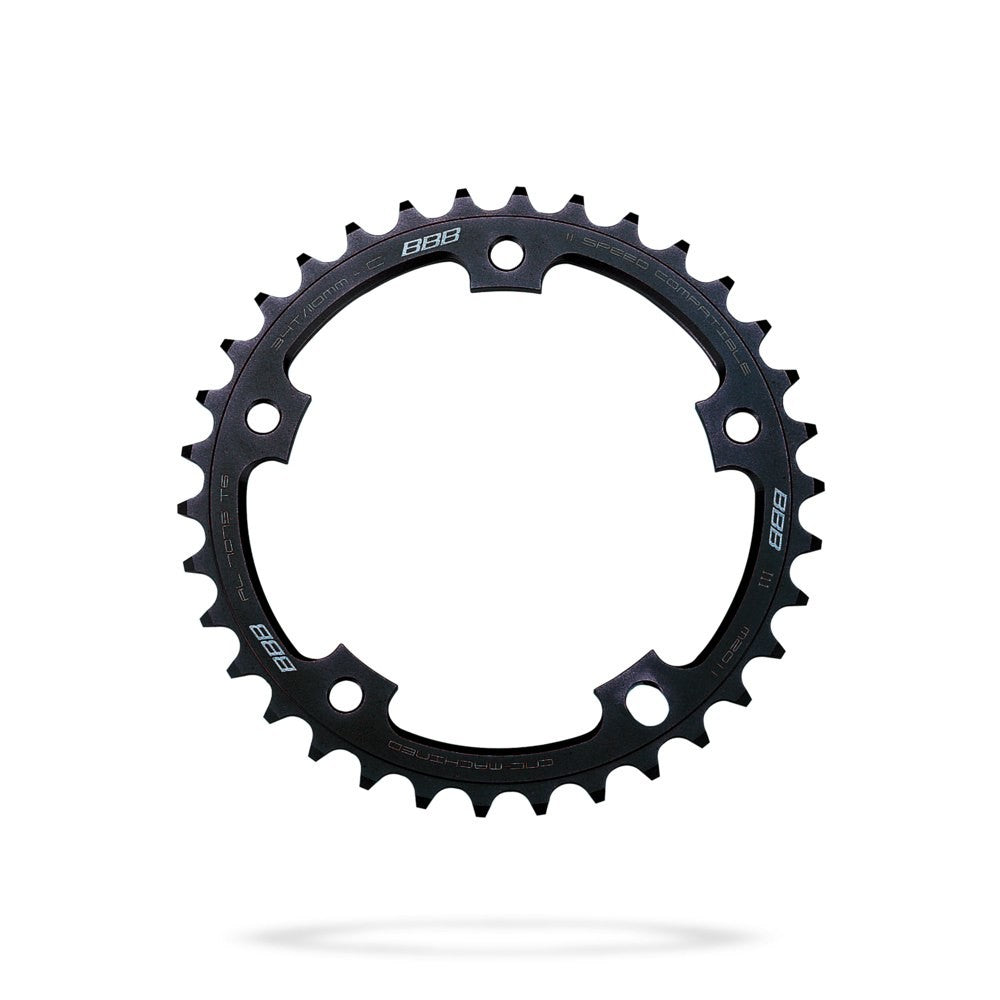 BBB Cycling BCR-34S CompactGear Campag Compact 11 Speed Small Chainring - 34T Black