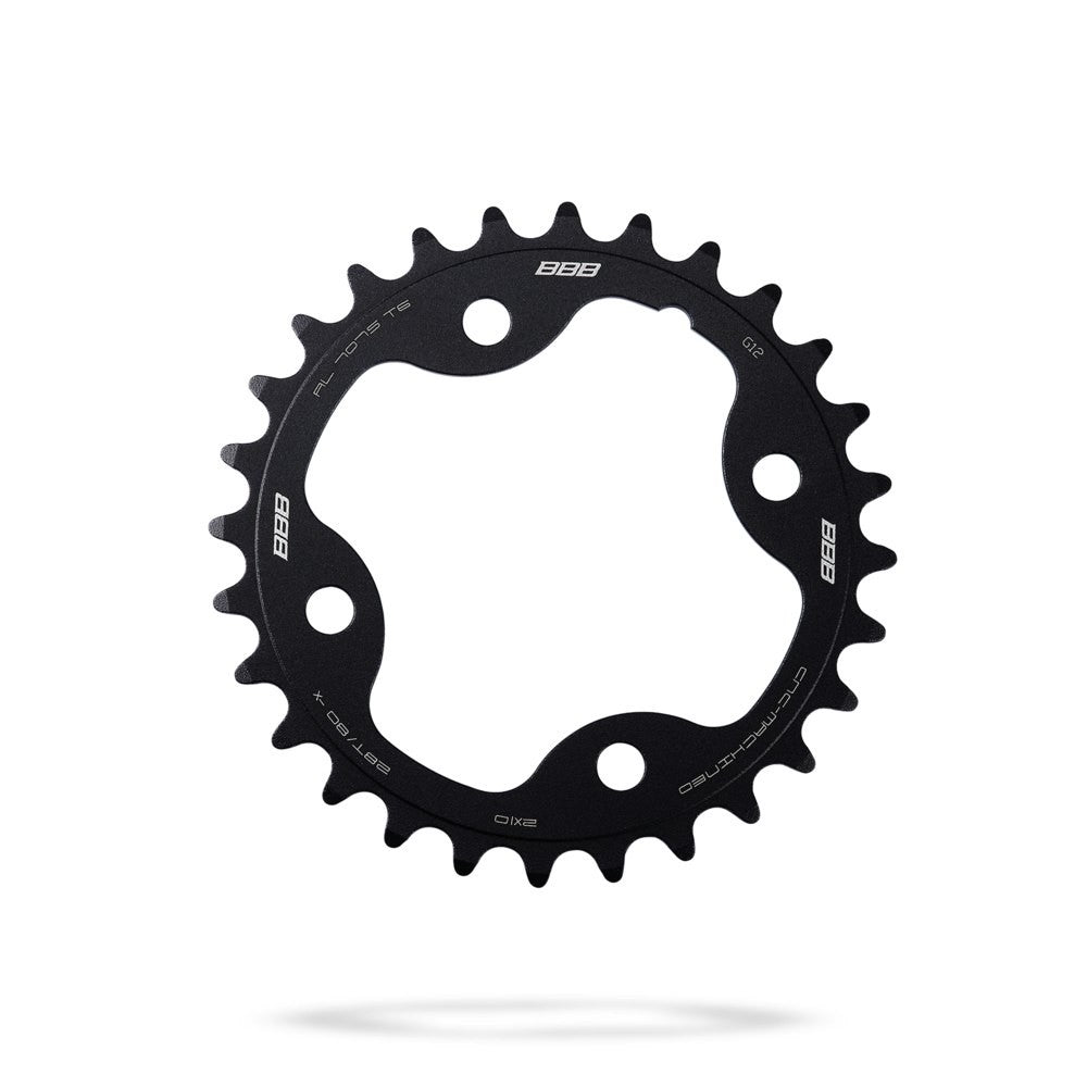 BBB Cycling BCR-42 MTBGear 2x10 Sram XX 80 PCD Chainring - 28T Black