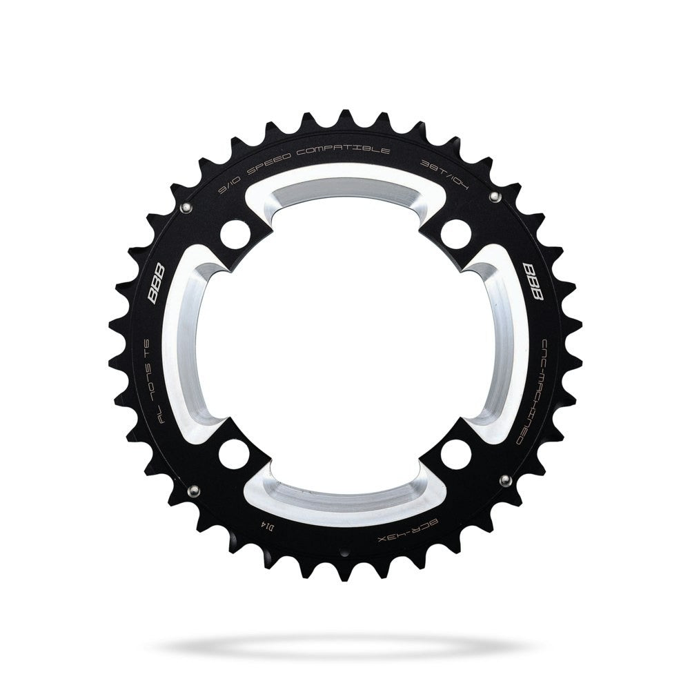 BBB Cycling BCR-43X MTBGear 2x10 Sram XX 104 PCD Chainring - 38T Black