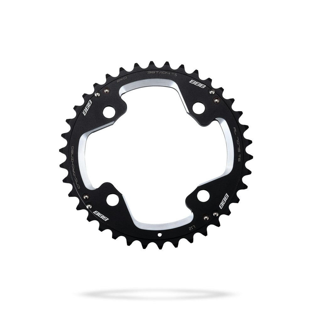 BBB Cycling BCR-45 MTBGear Comp 2x10 Shimano XT 104 PCD Chainring - 38T Black