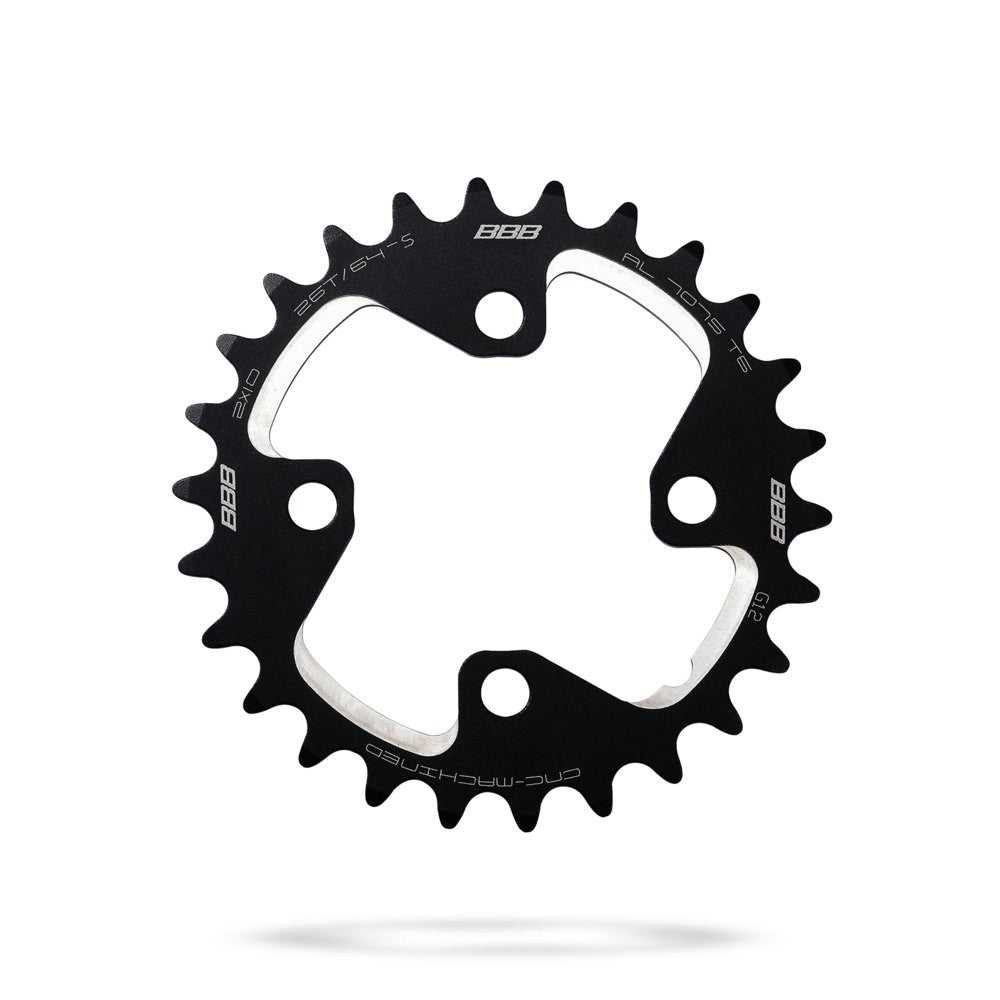 BBB Cycling BCR-46 MTBGear Comp 2x10 Shimano XT 64 PCD Chainring - 26T Black