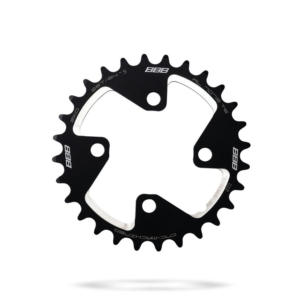 BBB Cycling BCR-46 MTBGear Comp 2x10 Shimano XT 64 PCD Chainring - 28T Black
