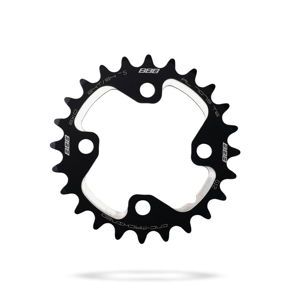 BBB Cycling BCR-46 MTBGear Comp 2x10 Shimano XT 64 PCD Chainring - 24T Black