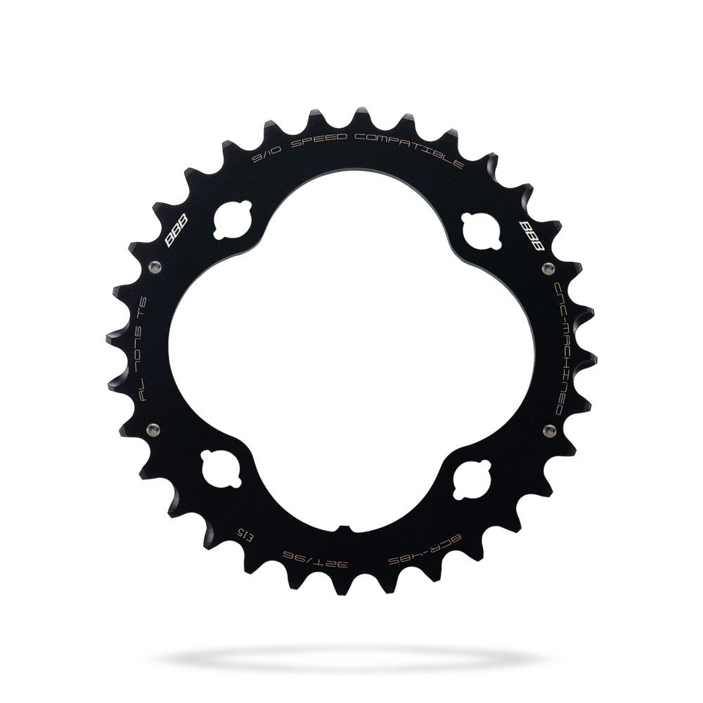 BBB Cycling BCR-48S MTBGear Comp 4 ARM 3x10 Shimano 96 PCD Chainring - 32T Black