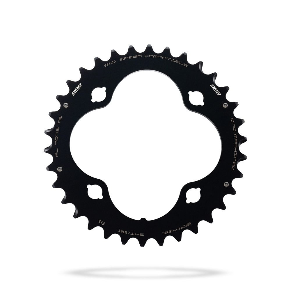 BBB Cycling BCR-48S MTBGear Comp 4 ARM 3x10 Shimano 96 PCD Chainring - 34T Black