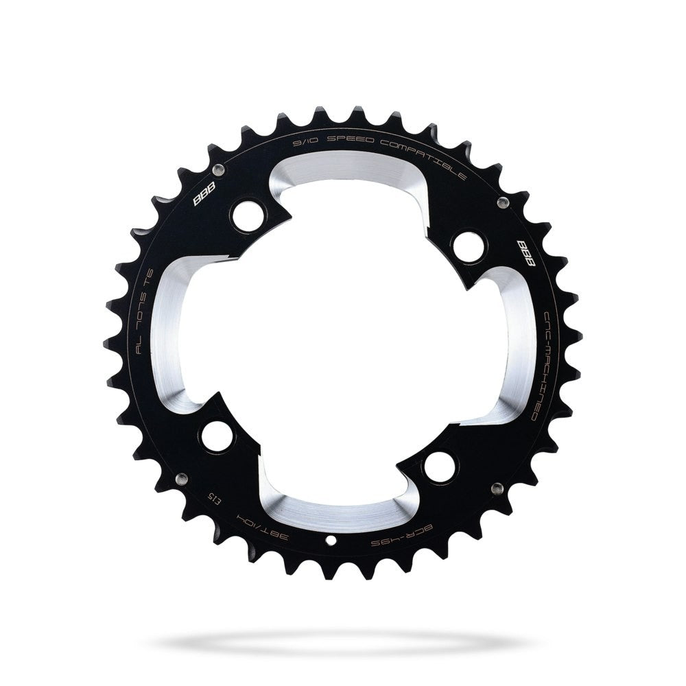 BBB Cycling BCR-49S MTBGear Comp 4 ARM 3x10 Shimano Chainring - 38T Black