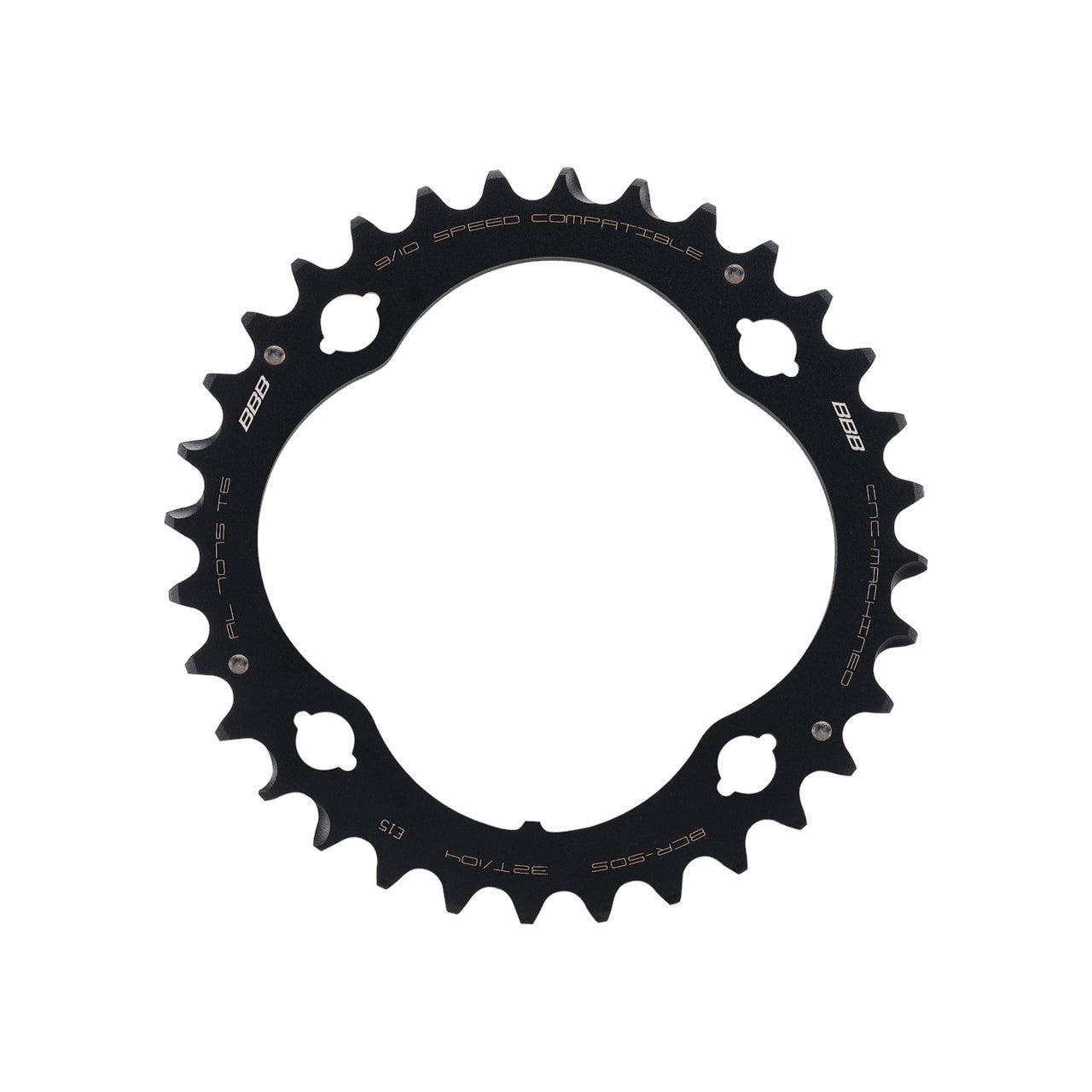 BBB Cycling BCR-50S MTBGear Comp 4 ARM Shimano 104 PCD Chainring - 32T Black