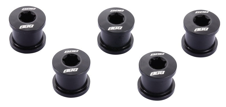 BBB Cycling BCR-51.BK Hexstars Chainring Bolts 5 Pcs - Black