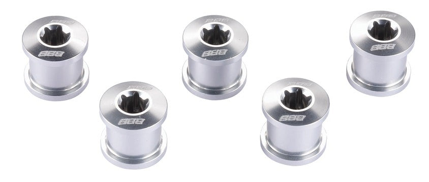 BBB Cycling BCR-51.SI Hexstars Chainring Bolts 5 Pcs - Silver