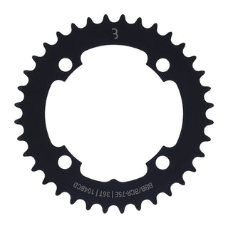 BBB Cycling BCR-75E-36T E-Bike Gear Steel Chainring 104MM - 36T Black