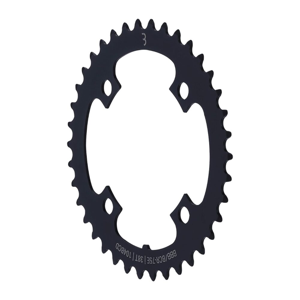 BBB Cycling BCR-75E-38T E-Bike Gear Steel Chainring 104MM - 38T Black