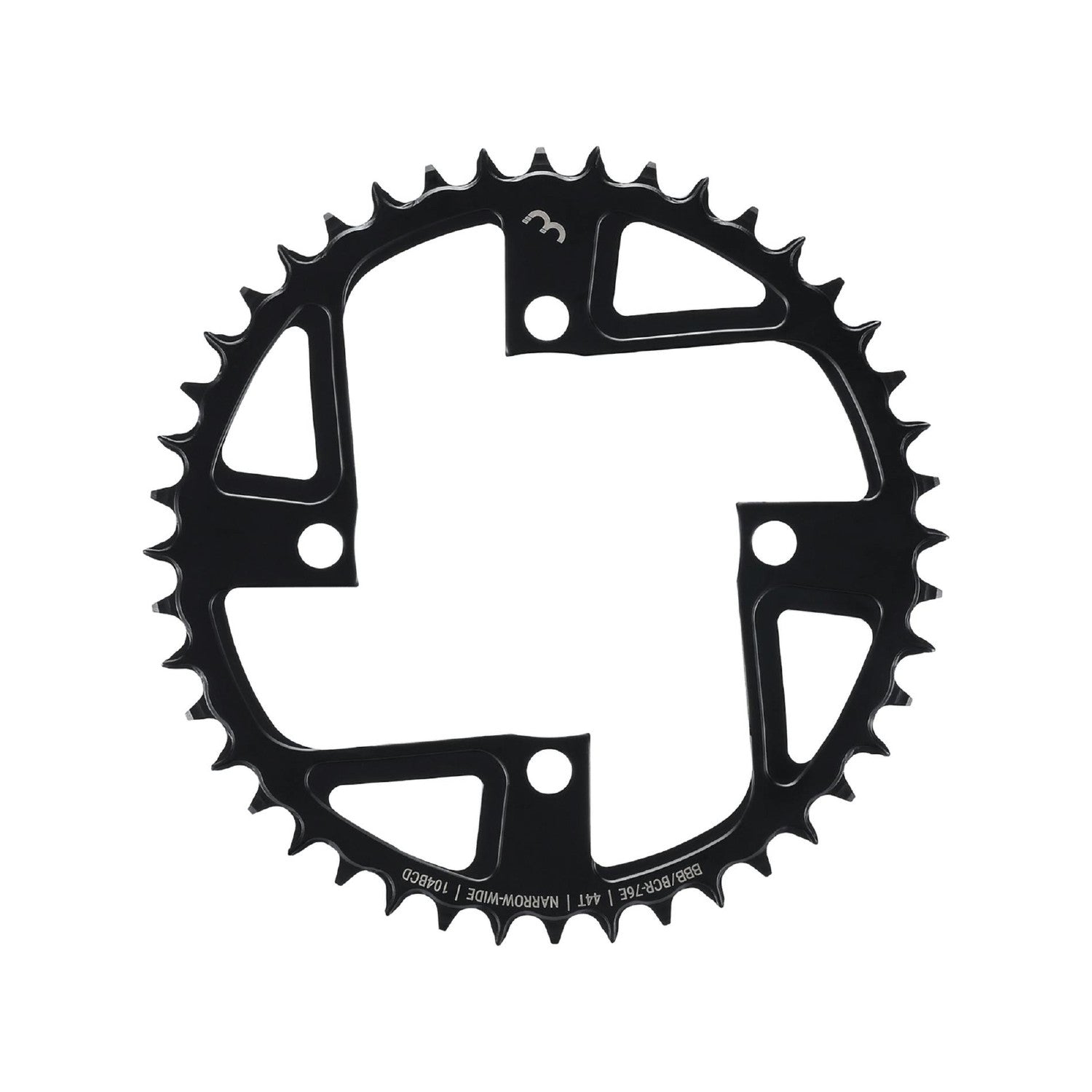 BBB Cycling E-BikeGear NarrowWide Steel Chainring 44T - Black