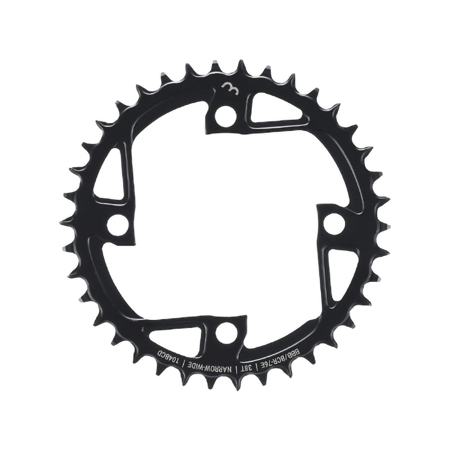 BBB Cycling E-BikeGear NarrowWide Steel Chainring 38T - Black