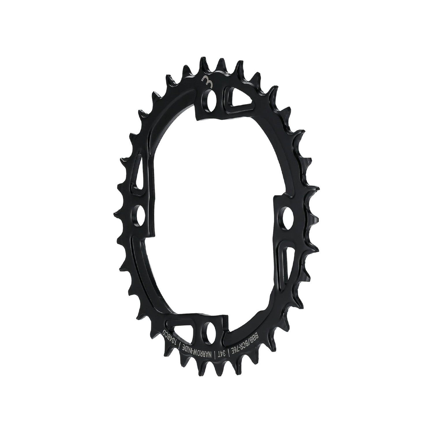 BBB Cycling E-BikeGear NarrowWide Steel Chainring 34T - Black