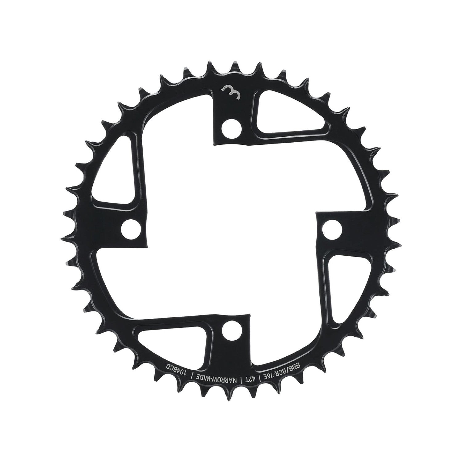 BBB Cycling E-BikeGear NarrowWide Steel Chainring 42T - Black