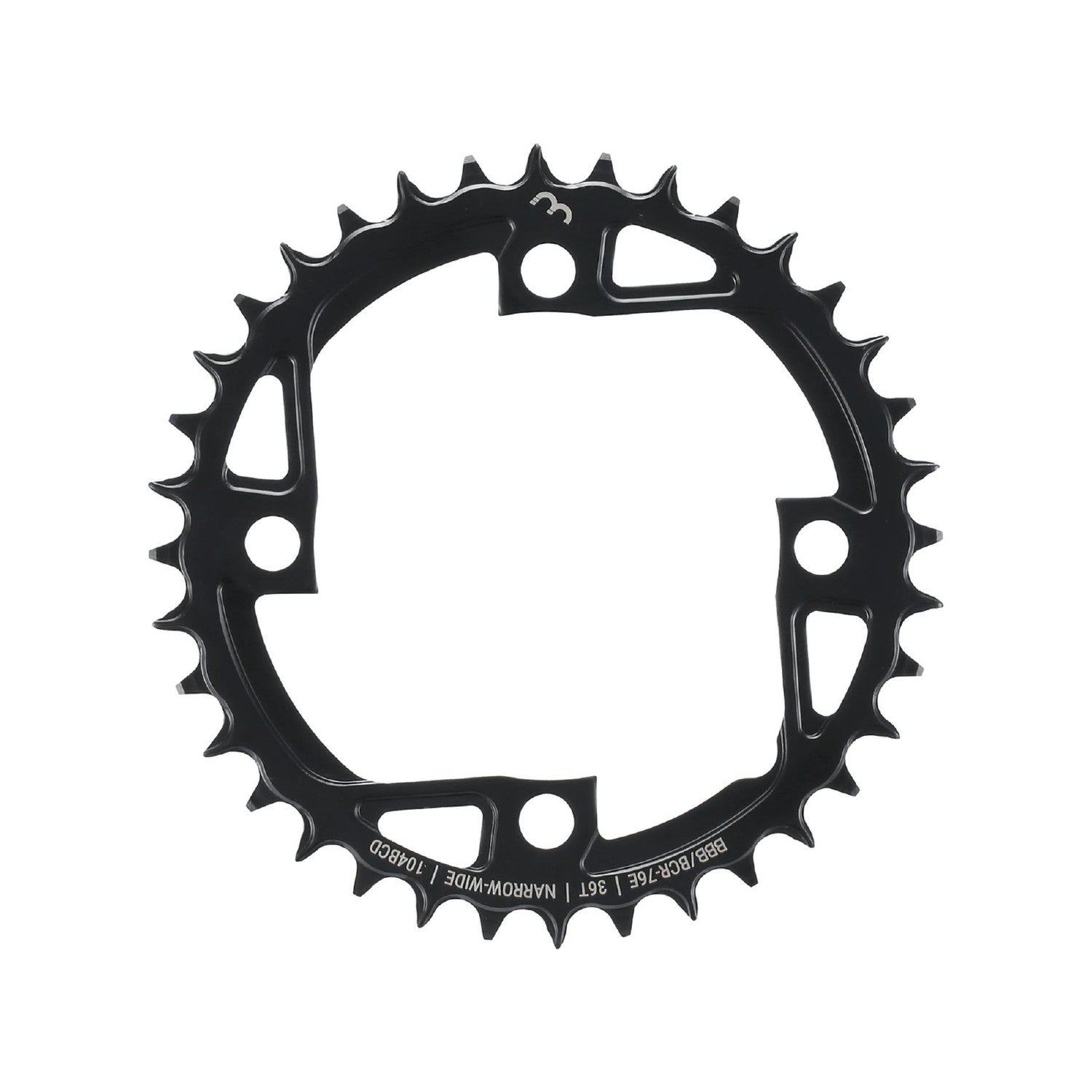 BBB Cycling E-BikeGear NarrowWide Steel Chainring 36T - Black