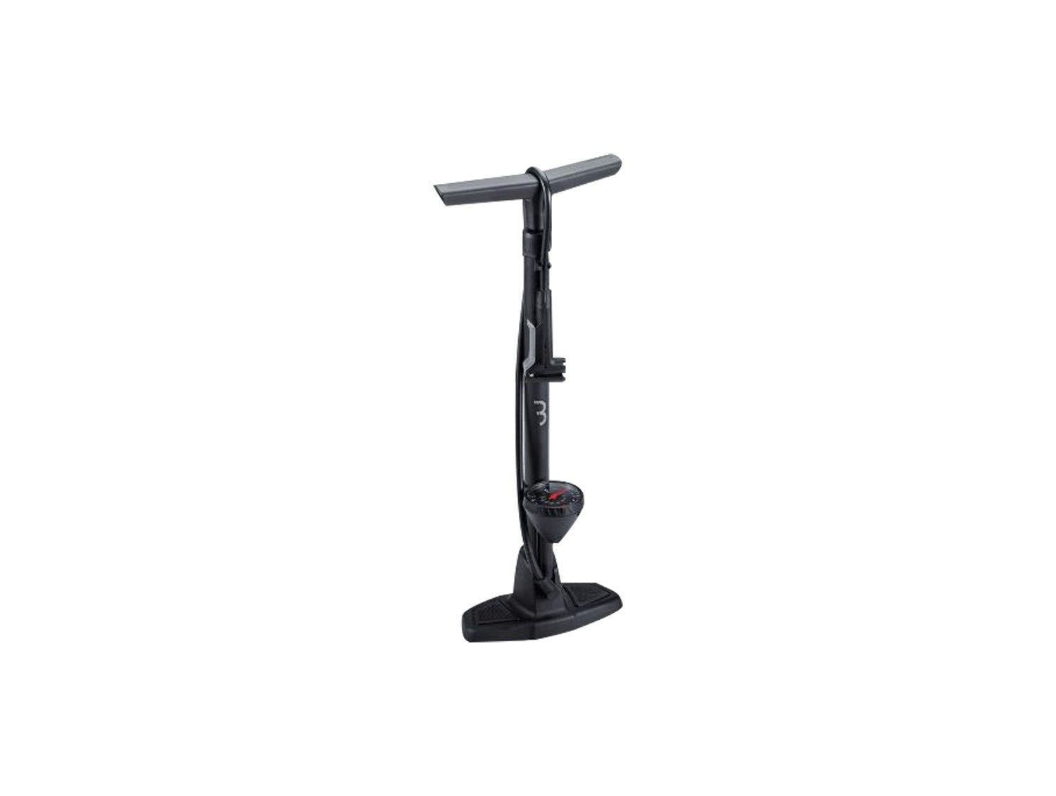 BBB Cycling BFP-20 Floor Pump AirWave Composite W/Dualhead 3.0 - Black