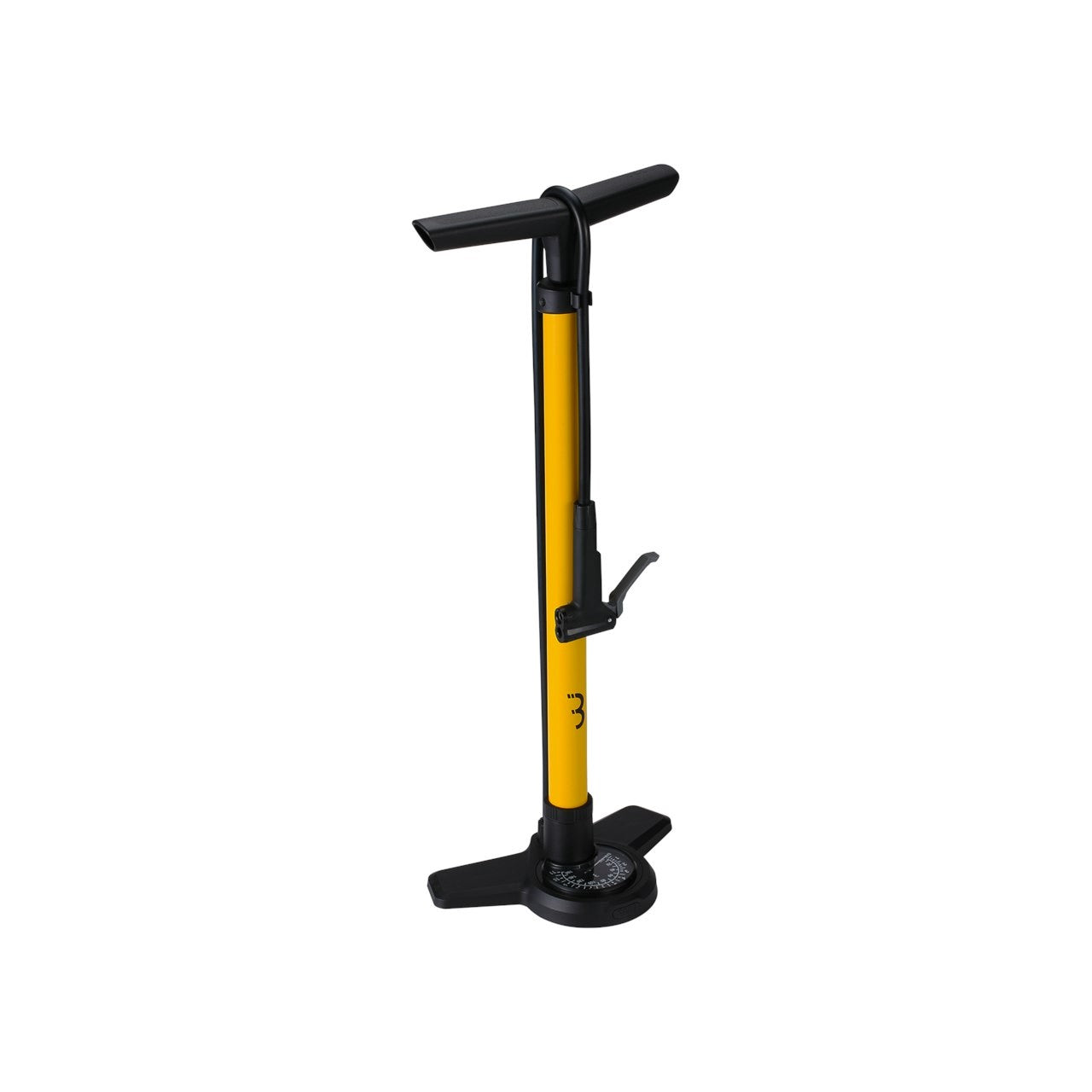 BBB Cycling BFP-28 Floor Pump Airboost Dual Head 3.0 - Yellow
