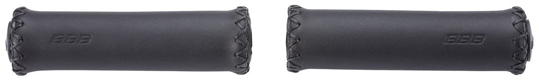 BBB Cycling BHG-26.BK Trekking Exclusive Leather Handlebar Grips - 128MM Black
