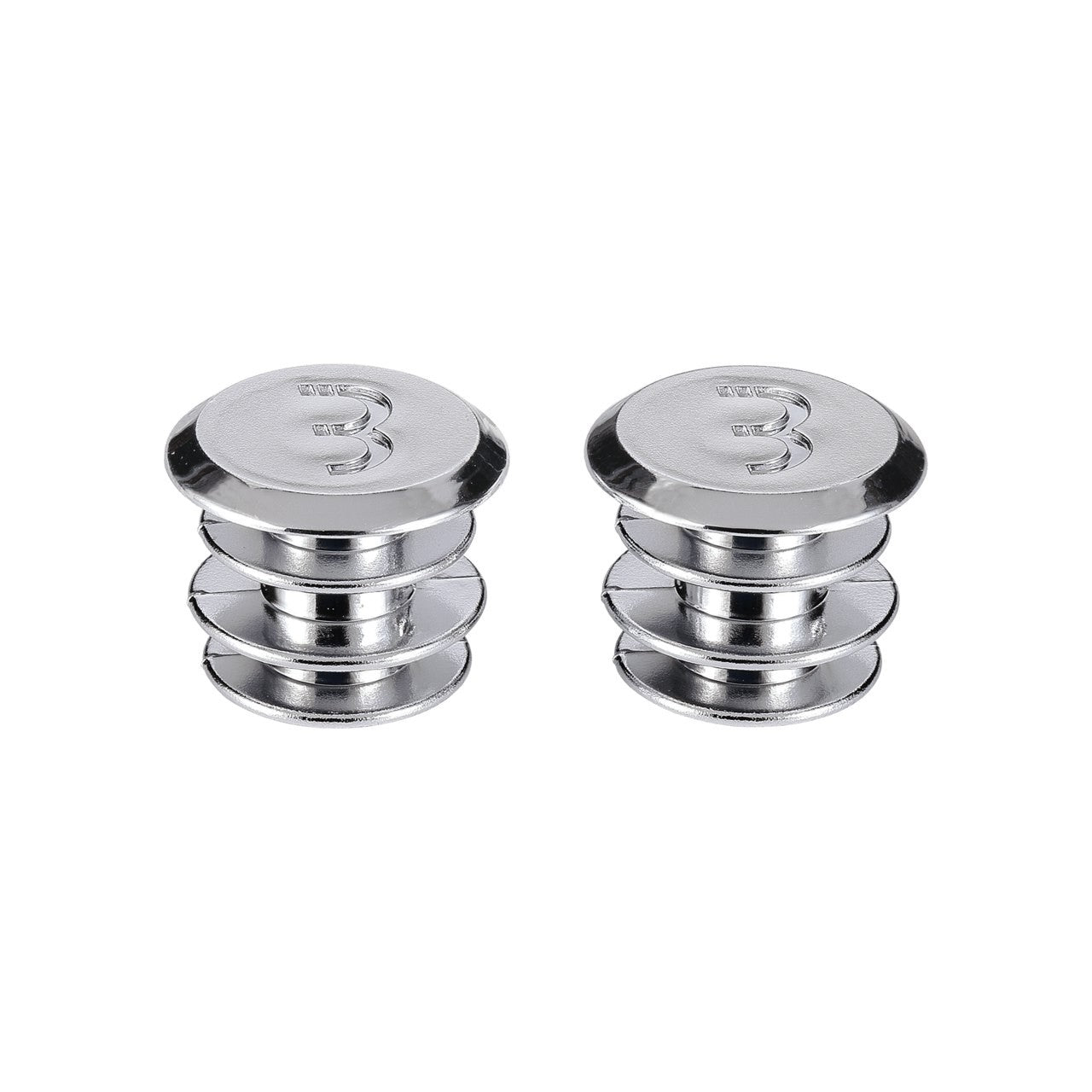 BBB Cycling BHT-90s Road Bar Handlebar End Caps 2 Pcs - Silver