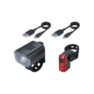 BBB Cycling BLS-144 Winder Stud 33 Combo+ Salute Rear Light Set - Black