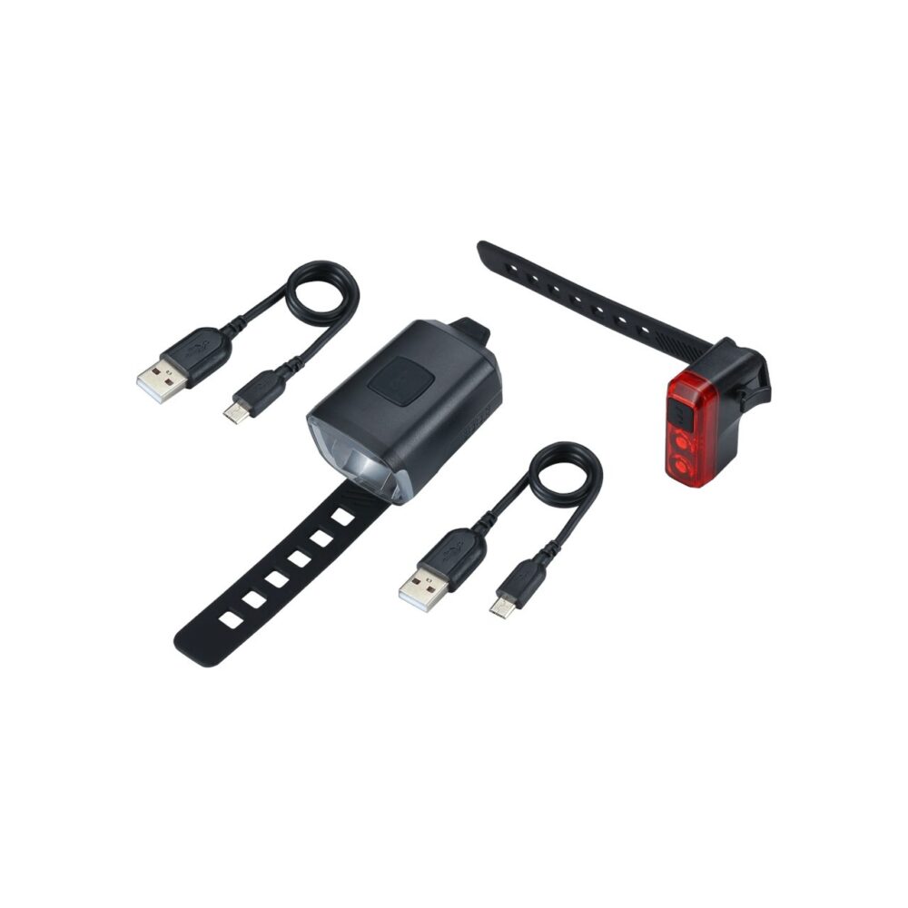 BBB Cycling BLS-144 Winder Stud 33 Combo+ Salute Rear Light Set - Black