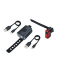 BBB Cycling BLS-144 Winder Stud 33 Combo+ Salute Rear Light Set - Black