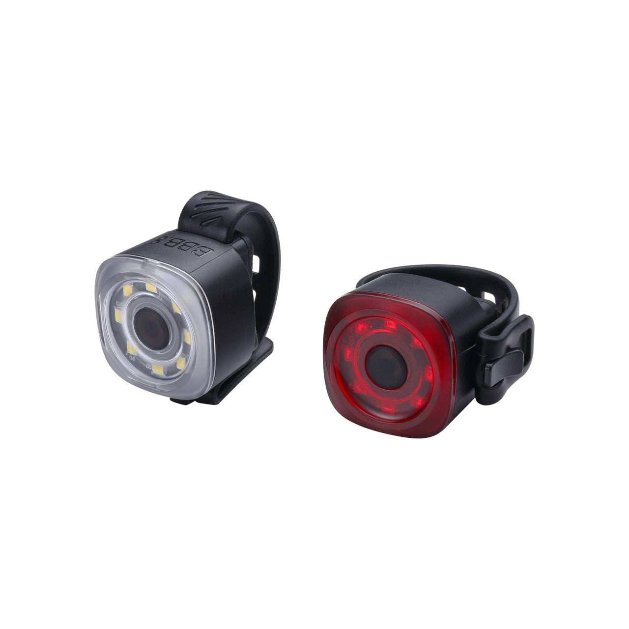 BBB Cycling BLS-227 Mini Light Combo Set Spirit Front &amp; Rear Light W/Rail Bracket - Black