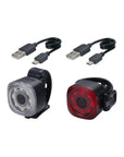 BBB Cycling BLS-227 Mini Light Combo Set Spirit Front & Rear Light W/Rail Bracket - Black