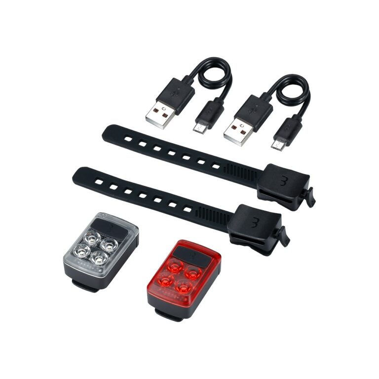 BBB Cycling BLS-237 Slide Rechargeable Front &amp; Rear Combo LED Light Set