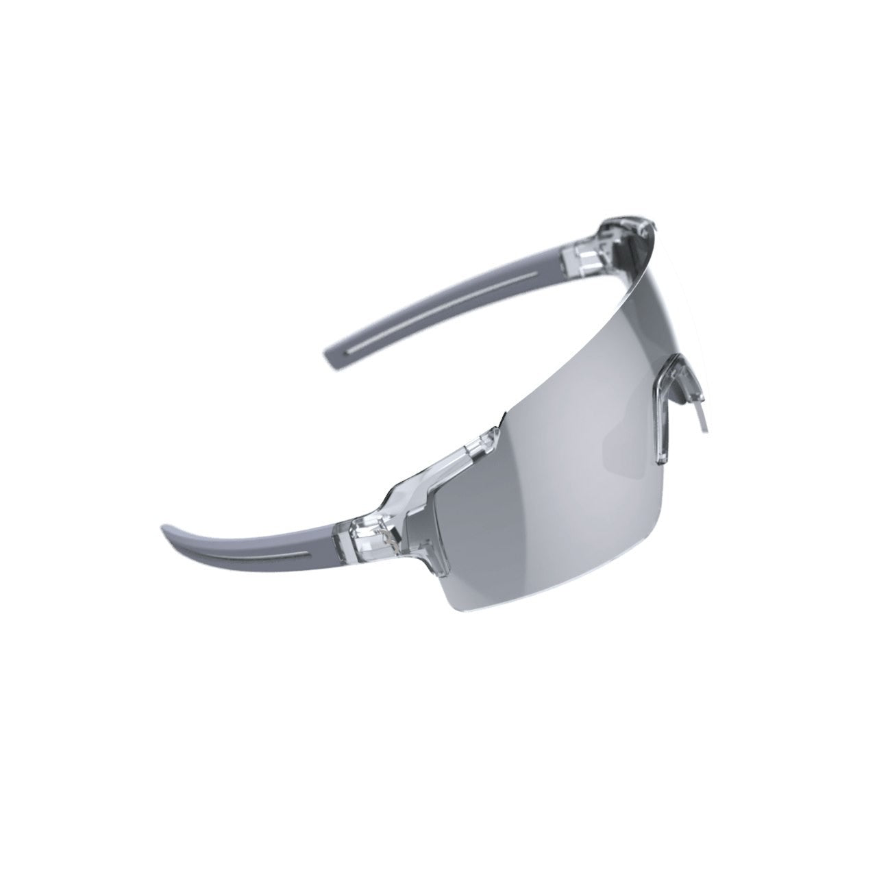 BBB Cycling BSG-70-NS Full View Clear Frame HC Smoke Sports Glasses - Silver