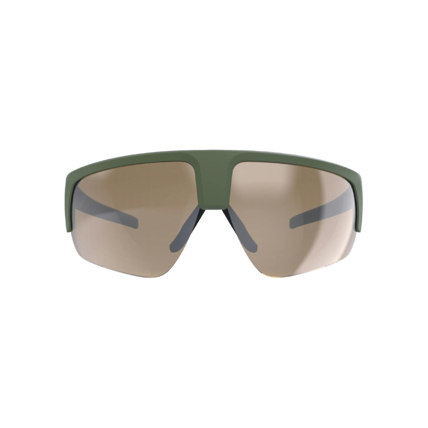 BBB Cycling Comet Amber Flash Mirror Sports Glasses - Matt Olive Green