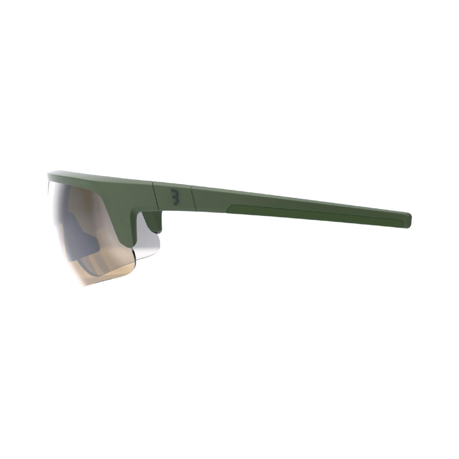 BBB Cycling Comet Amber Flash Mirror Sports Glasses - Matt Olive Green