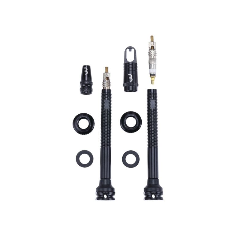 BBB Cycling BTI-160 Tubeless Valves AL Removable Core 2 Pcs - 60MM Black