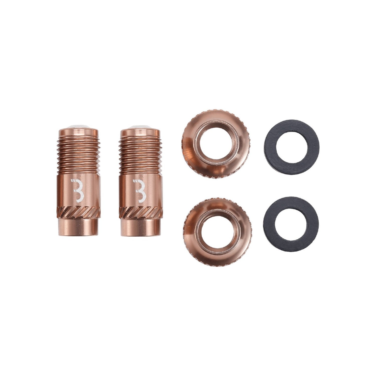 BBB Cycling Valve Core Caps Set 2pc - Copper
