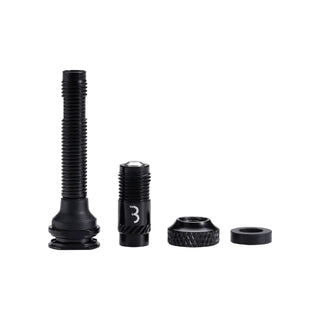 BBB Cycling Valve Core Cap AL Valve Set 2pc 40mm - Black