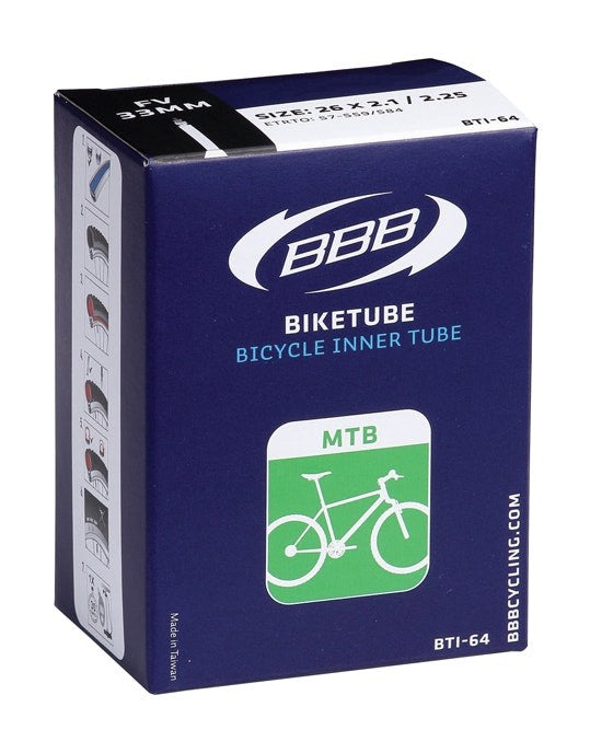 BBB Cycling BTI-66.FV.48 BikeTube Inner Tube 26 X 2.30/2.40 French 48MM