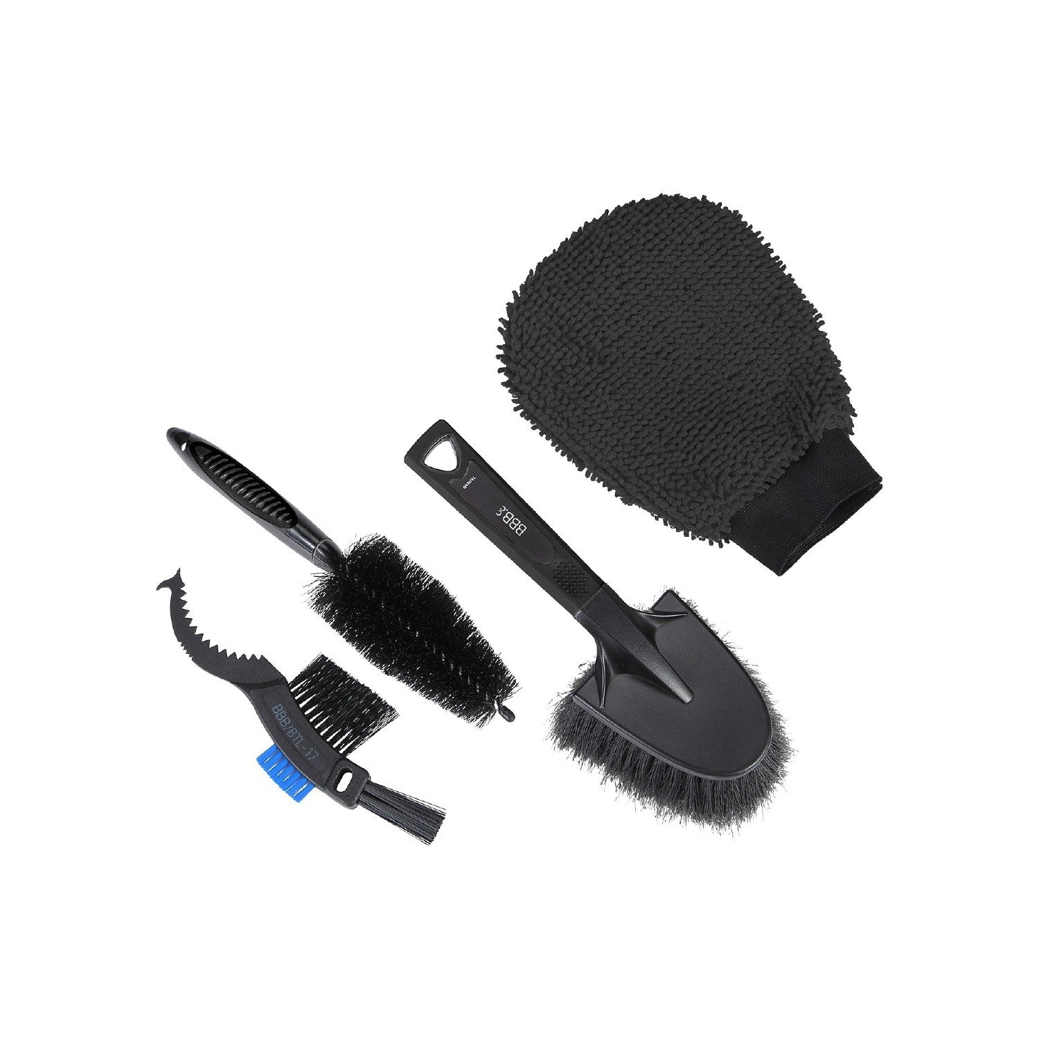 BBB Cycling BTL-190 Cleaning Frame Set Brush Kit - Black