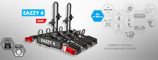 Buzzrack EAZZY 4 Bike Towball Mount Fold Platform Rack