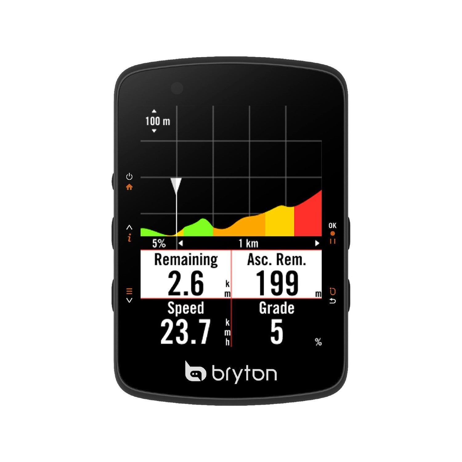Bryton Rider 550 GPS Cycling Computer with CAD + HRM - Black